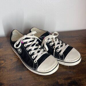 Crocs Hover Lace Up Black & White Canvas Sneaker